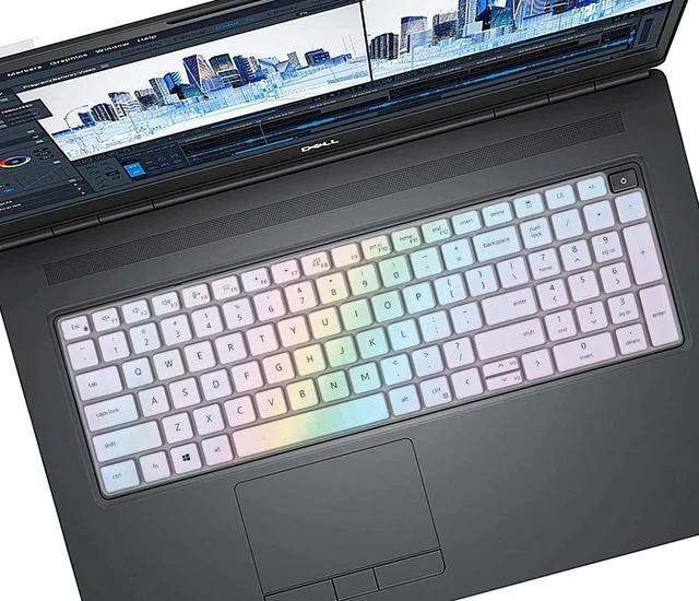 Main image of Keyboard Cover for Dell Latitude 3550 3540 5550 5540 5530 5531 5520 5521, Precision 3590 3591 3580 3581 3560 3570 3561 3571 Laptop, Dell Latitude 5550 5530 5540 Keyboard Skin Protector - Colorful