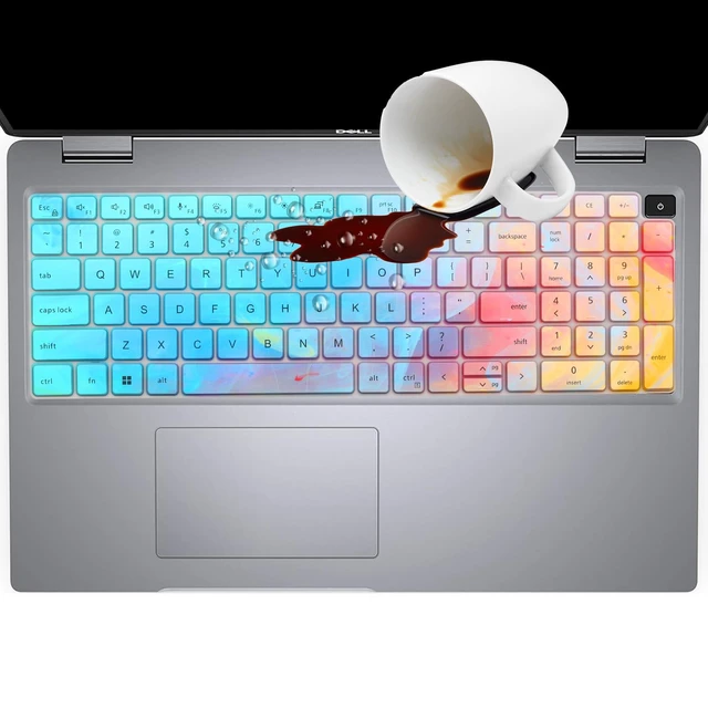 Alt view image 7 of 7 - Cute Keyboard Cover for Dell Latitude 3550 5550 5540 5520 5521 3540 5531 5530 15.6" Laptop, Dell Precision 3591 3590 3581 3580 3571 3570 3560 3561 15.6" US Laptop Keyboard Skin -Stylish Colorful