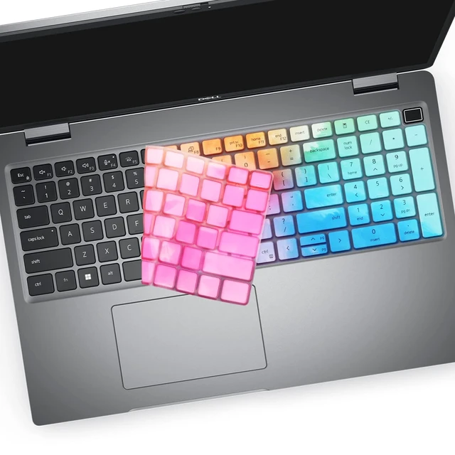 Alt view image 4 of 6 - Keyboard Cover for 15.6 Inch Dell Latitude 3540 3550 5520 5521 5530 5531 5540 5550, 15.6 Inch Dell Precision 3560 3561 3570 3571 3580 3581 3590 3591 Laptop US Protective Keyboard Skin-Colorful