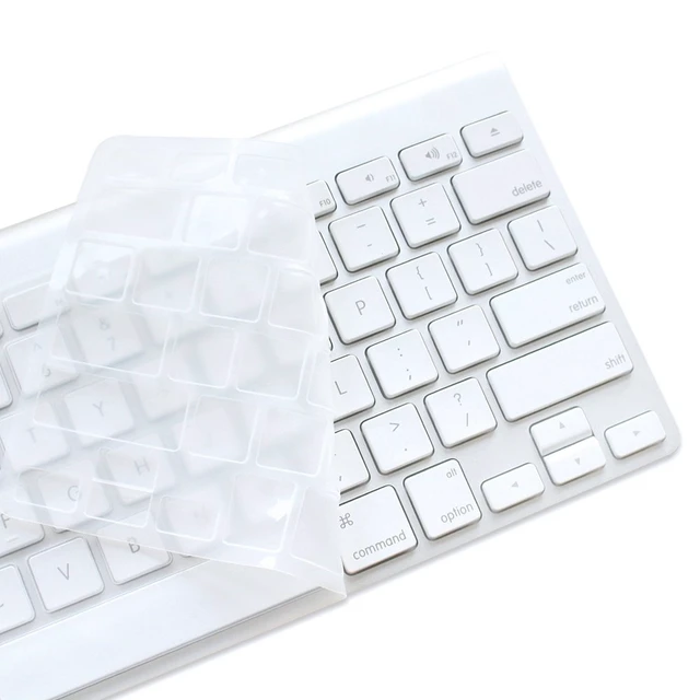 Alt view image 4 of 7 - Ultra Thin Silicone Keyboard Protector Cover Skin for Apple Wireless Keyboard with Bluetooth MC184LL/B (Model A1314, U.S Layout) (Not Fits Magic Keyboard), Transparent
