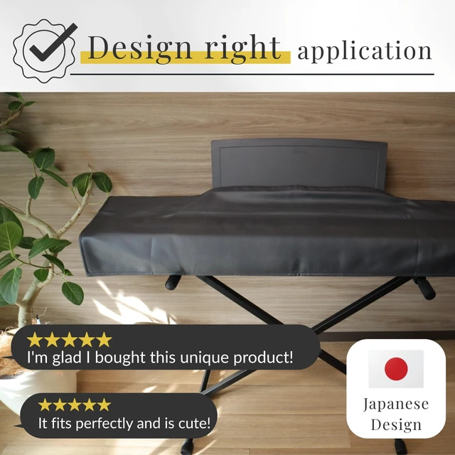 Alt view image 3 of 7 - 88 Keys Piano Keyboard Dust Cover PiuColor, Designed by Professional Pianist, Music Stand Compatible, Washable Digital Piano Cover, Blends with Your Room, Japan Design (Smoky Black)
