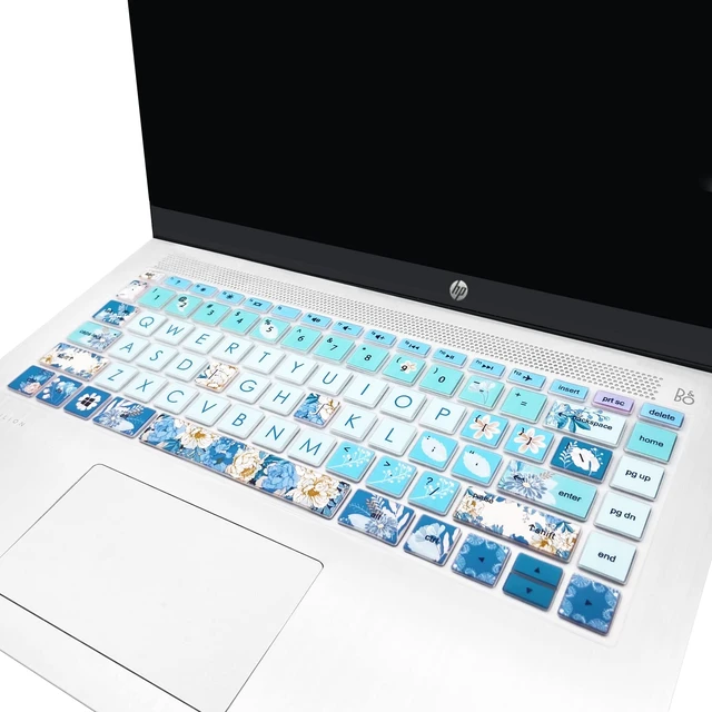 Alt view image 4 of 7 - Keyboard Cover for HP 14" Laptop 2020 2019 2018,HP Pavilion x360 14M-BA 14M-CD 14M-DH 14-BA 14-BF 14-cm 14-CF 14-DF 14-DK 14-DS 14-DQ Series 14 Inch Protective Skin,Peony