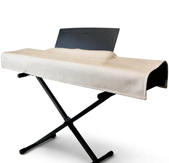 Main image of 88 Keys Piano Keyboard Dust Cover PiuColor, Designed by Professional Pianist, Music Stand Compatible, Washable Digital Piano Cover, Blends with Your Room, Japan Design (Light Beige)