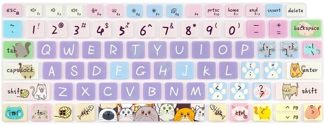 Main image of Silicone Keyboard Cover Skin for Dell Latitude 3440 3450 5430 5431 54207430 7420 7410 14", 15.6" Dell Latitude 7520 9000 9510 9520 9420 9430/16" 7650 7640,Cute Cat