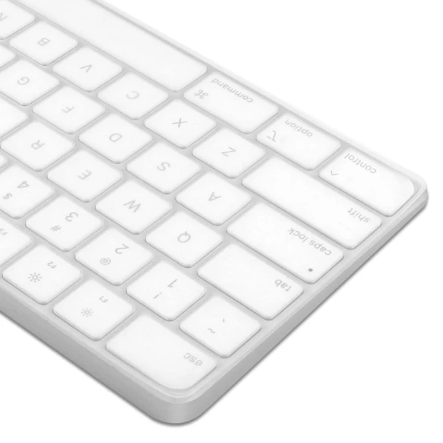 Alt view image 6 of 7 - Ultra Thin Silicone Keyboard Cover Skin for 2022 Mac Studio & 2021 Apple iMac 24'' M1 Chip Magic Keyboard 2 with Numeric Keypad Touch ID A2520 Accessory U.S Enter Soft Protector, Transparent