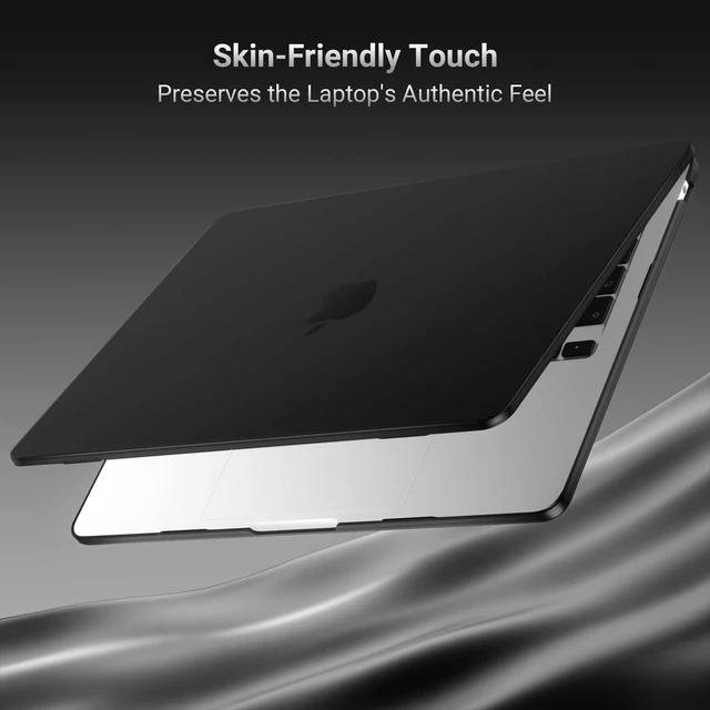 Alt view image 6 of 7 - Compatible with MacBook Air 13 inch Case M5 2026 M4 M3 M2 2025-2022 | A3449 A3240 A3113 A2681, Hard Shell&Keyboard Cover&Screen Film&Type C for MacBook Air 13.6 inch Case, Black
