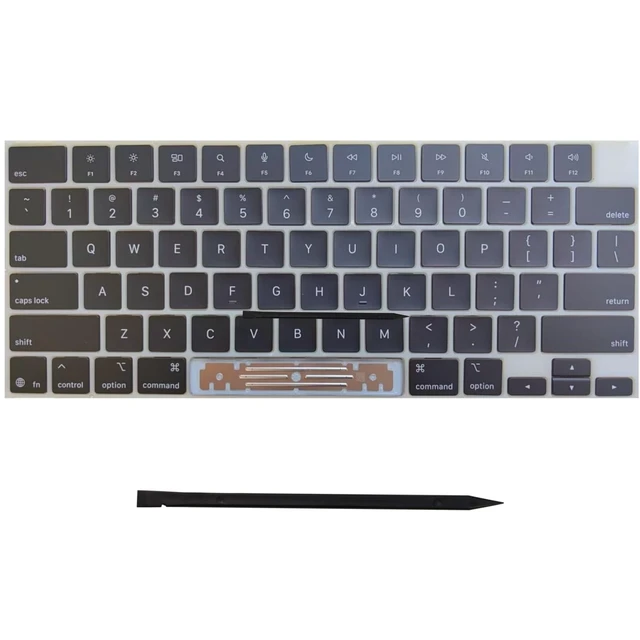 Alt view image 3 of 6 - Replacement Keyboard Keycap Keycaps Keys Compatible with MacBook Pro/Air Retina 13.6/14/15/16 inch M3/M4 Pro/Max Model A3185 A3186 A3401 A3112 A3403 A3240 A3241 2024-2025 Year (Black)