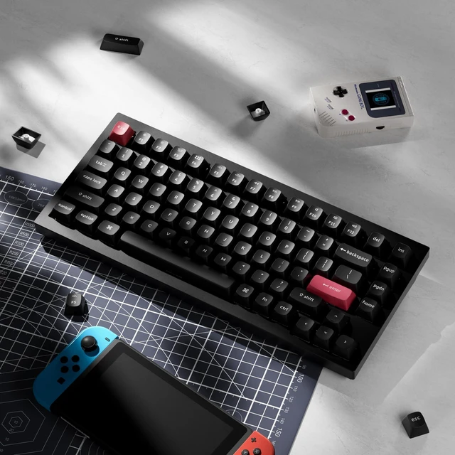 Alt view image 5 of 7 - OSA Profile Double-Shot PBT Keycap Full Keycap Set (141 Keys) - White on Black, Compatible with MX Mechanical Switches, Non-Shine-Through, Fits ANSI Layouts (100%, TKL, 96%, 75%, 65%, 60%)