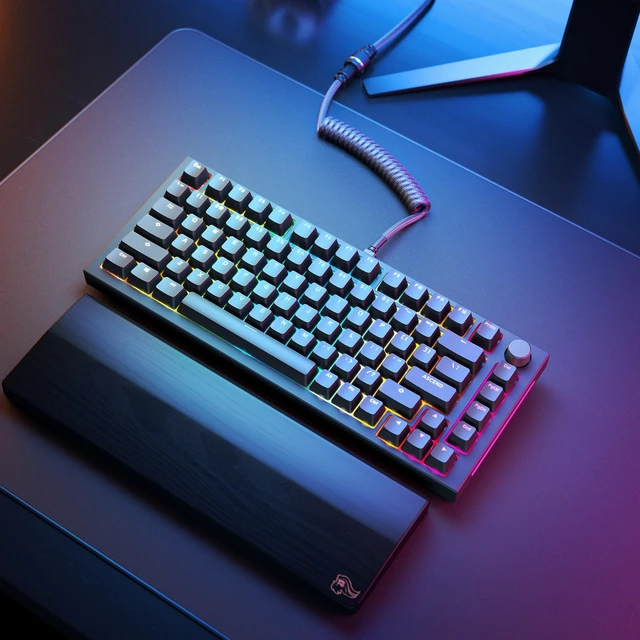 Alt view image 3 of 4 - Gaming ABS Doubleshot 123-Keycap Set (ANSI) - Premium OEM Profile in Classic Black - Ideal for RGB Backlit Mechanical Keyboards
