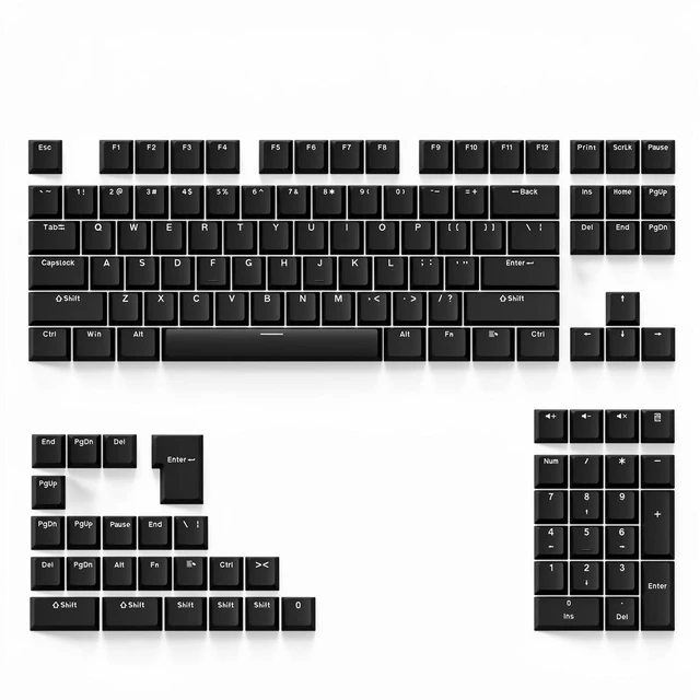 Main image of 131 Keys PBT Keycaps Set, Double Shot Shine Through Backlit Key Caps, OEM Profile Custom Keycap for Most Mechanical Gaming Keyboards, Fits 61/68/75/84/87/96/98/104 Layouts (Black)