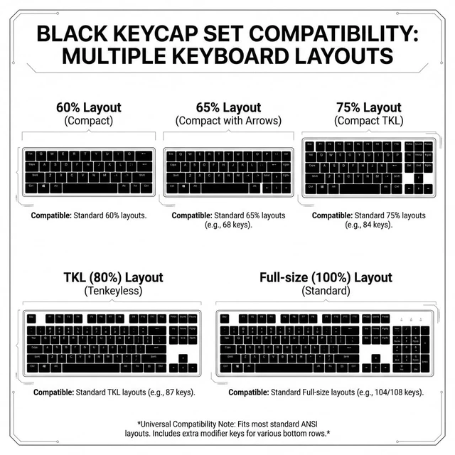 Alt view image 5 of 7 - 131 Keys PBT Keycaps Set, Double Shot Shine Through Backlit Key Caps, OEM Profile Custom Keycap for Most Mechanical Gaming Keyboards, Fits 61/68/75/84/87/96/98/104 Layouts (Black)