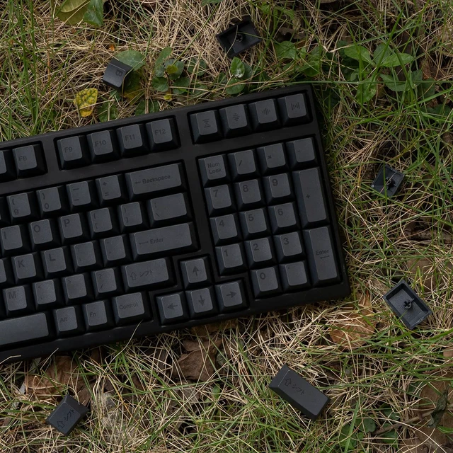Alt view image 4 of 7 - PBT Gray Keycaps Set 144 Keys Cherry Profile DYE-Sub Custom ISO ANSI Keycaps for 61 64 87 104 108 Cherry MX Switches Mechanical Keyboards