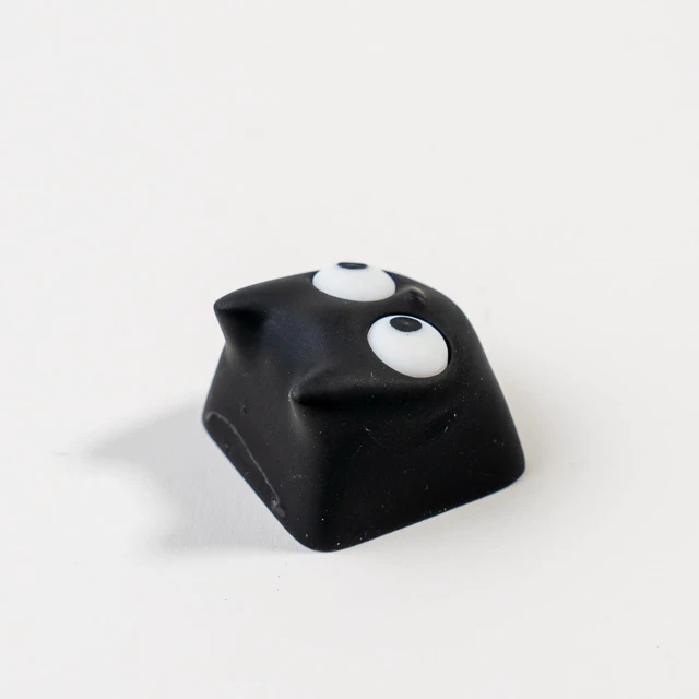 Alt view image 4 of 7 - Artisan Cat Keycap, Black Surprised Cat Handmade Resin, 1U Size MX Switch Compatible Decorative Keycap for Gaming and Typing (MMK-HM)