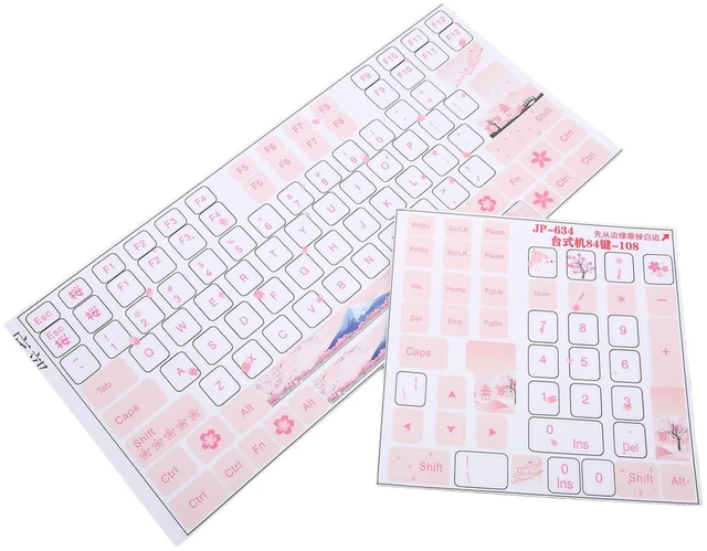 Main image of Universal English Keyboard Stickers, PVC Mechanical Keyboard Stickers with Clear Pattern for Computer Laptop Notebook Desktop