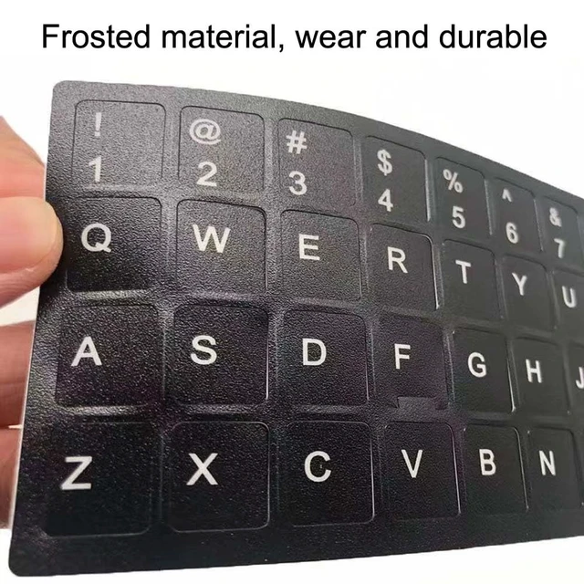 Alt view image 2 of 7 - Replacement English Keyboard Letter Stickers, Universal English Keyboard Stickers with Black Background and White Lettering for PC Computer Laptop Desktop(3PCS,English)