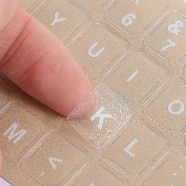 Alt view image 5 of 7 - English Keyboard Stickers 4 Pcs Universal Keyboard Letter Stickers Replacement Laptop Keycap Sticker Alphabet Sticker for Computer Laptop Desktop (2 Black + 2 Clear)