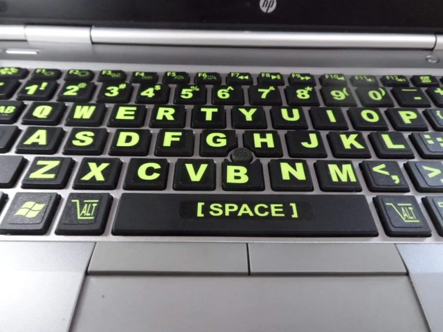 Alt view image 6 of 7 - Keyboard Stickers 194 piece Set with Big Luminescent Extra Large Symbols. 3 Yr. Warranty. Will Not Wear or Fade. U.S. English Laptop & PC. Also Includes Pocket/Purse Magnifier, USB LED & Tweesers.