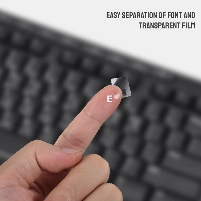 Alt view image 2 of 6 - 2PCS Russian Borderless Lettering Keyboard Stickers,Transfer Printing Individual Characters Sticker for PC Desktop Computers Keyboard Laptop Notebook,Russian Repair Replacement Keyboard Stickers