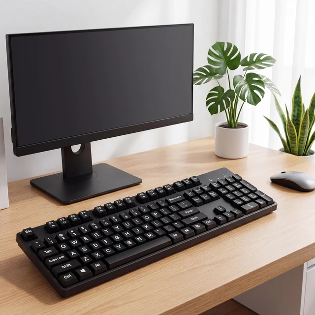 Alt view image 5 of 7 - 3Pcs Keyboard Letter Stickers, Keyboard Letters Replacement Stickers English Computer Keyboards Sticker with Black Background and White Lettering for PC Computer Laptop Desktop-English