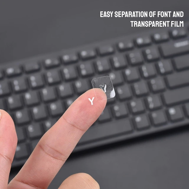 Alt view image 2 of 6 - 2PCS English Universal Keyboard Stickers for PC Computer Laptop Desktop Notebook Keyboards,English Transfer Printing Borderless Letter Characters Repair Replacement Stickers