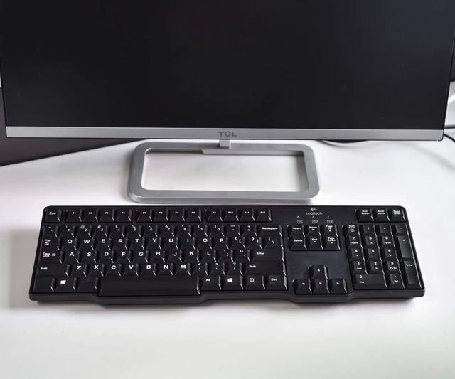 Alt view image 7 of 7 - 2PCS English Keyboard Letters Replacement Stickers Large Print Fonts | Bold White Font on Black Background US Keyboard Letter Stickers for Laptop Desktop Computer Keyboard Alphabet Stickers