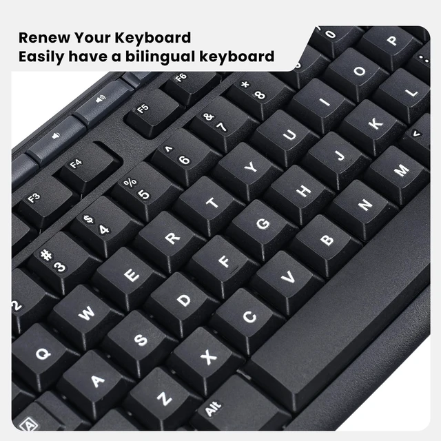 Alt view image 4 of 6 - 2PCS English Keyboard Letter Stickers for Laptop Notebook Computer Desktop 3D Keyboard Letters Replacement Stickers, Borderless Characters, Peel-off Film-Only Leave Letters, Easy to apply with Tweezer