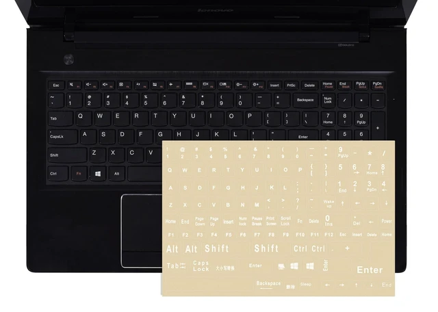 Alt view image 4 of 6 - English Keyboard Stickers, Universal Computer Laptop Replacement Keyboard Letters Transparent Background White Lettering Alphabet Stickers for Laptop PC Computer Notebook Desktop