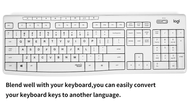 Alt view image 4 of 7 - 2PCS English Keyboard Stickers for Laptops Computer PC Desktop Keyboards | Universal Keyboard Replacement Letters English White Background with Black Lettering, Matte Keyboard Alphabet Stickers, White