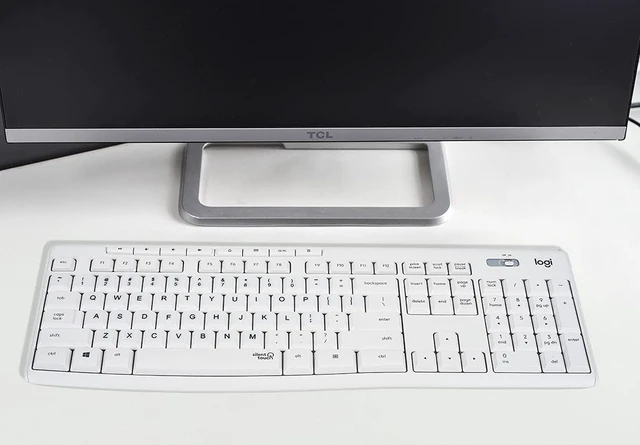Alt view image 6 of 7 - 2PCS English Keyboard Stickers for Laptops Computer PC Desktop Keyboards | Universal Keyboard Replacement Letters English White Background with Black Lettering, Matte Keyboard Alphabet Stickers, White