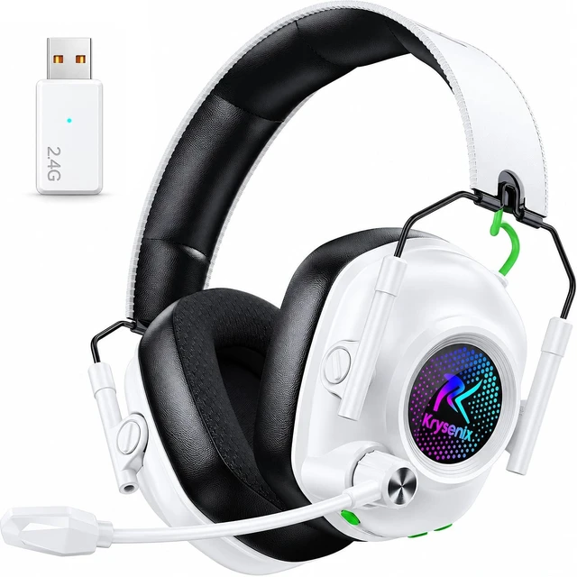 Main image of Wireless Gaming Headset with Mic for PS5, PS4, PC, Mac, 20ms Low Latency | 2.4GHz Wireless & Bluetooth 5.4, Noise-Canceling Mic, 50mm Drivers, RGB Lighting, Up to 60H Battery Life, Foldable