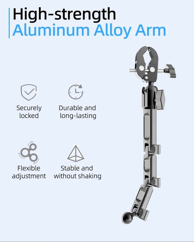 Alt view image 3 of 7 - Phone Holder Car, Rear View Mirror Phone Holder - Aluminum Alloy Mount Multi-Angle Adjustment Rotatable and Retractable Compatible with All 4-7 Inch iPhone and Android Cell Phones