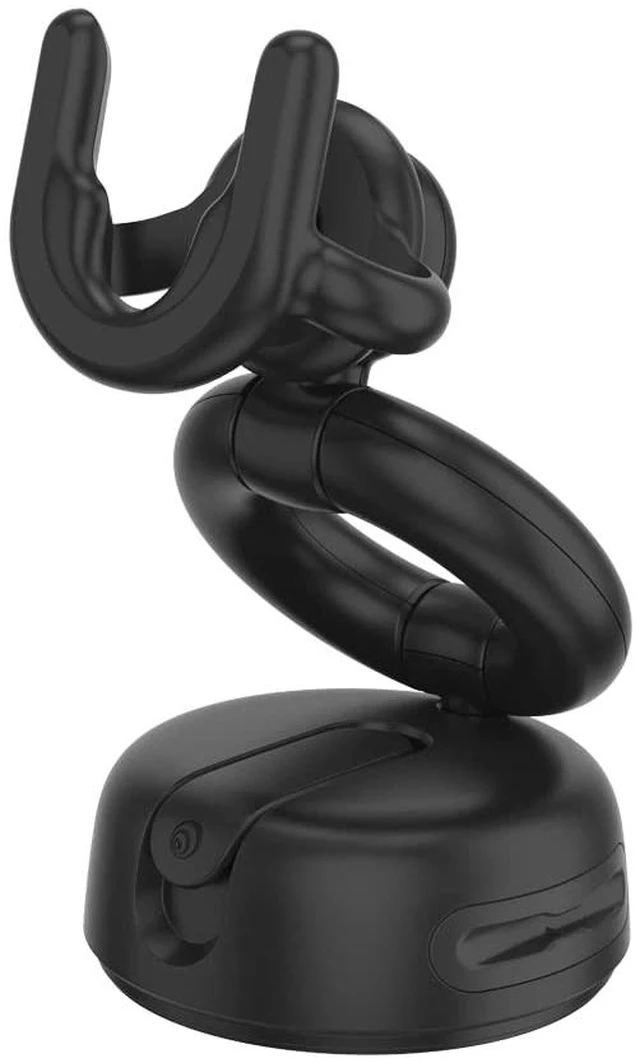 Main image of Car Phone Mount, Vent Mount, Black - Black | Air Vent Clip, Hands-Free, Black, Electronic Accessories, For iPad/Kindle/iPhone/Android