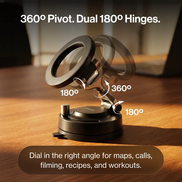 Alt view image 5 of 7 - HyperMount (Gen 3) Magnetic Phone Holder, for iPhone and Android | Upgraded Magnet Strength, Nano-suction Adhesive Gel, 360° Rotation, Compatible with MagSafe, Metal Rings for Android
