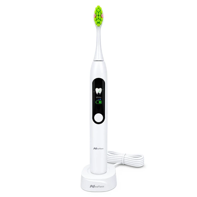 Alt view image 2 of 7 - SmilePro Elite UV Sonic Electric Toothbrush, White | UV-C Sanitizing Case, 5 Cleaning Modes, 3 Intensity Levels, Wireless Charging, 2-Min Smart Timer