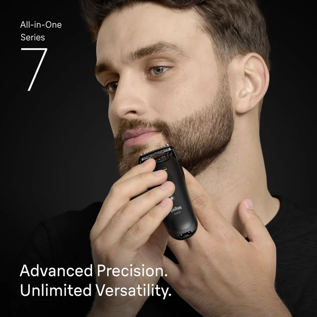Alt view image 3 of 7 - All-in-One Series 7 Men's Electric Beard Trimmer, Hair Clipper, Shaver & Razor for Face, Hair & Body, All-in-One AIO 7535 with Gillette ProGlide Razor, Cordless