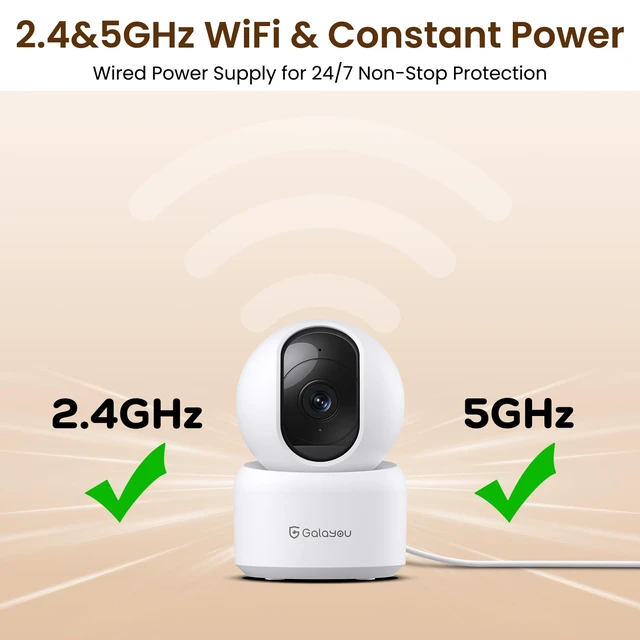 Alt view image 6 of 6 - 5G&2.4G Dual-Band Indoor Cameras for Home Security in 2K, G2 4Pack | Wi-Fi/Nanny/Pet Cam/Baby Monitor, with Phone APP, PTZ, Night Vision, Plug-in, 2-Way Talk, Siren, 24/7 TF Card, Cloud Storage