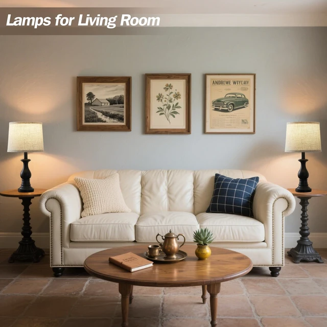 Alt view image 6 of 7 - Table Lamps Set of 2, 18.5" Vintage Bedside Lamps for Bedroom Living Room | Farmhouse Nightstand Lamps with Oatmeal Linen Shades, 3 Color Temperature Switchable, Includes 2 LED Bulbs, Black Metal Base
