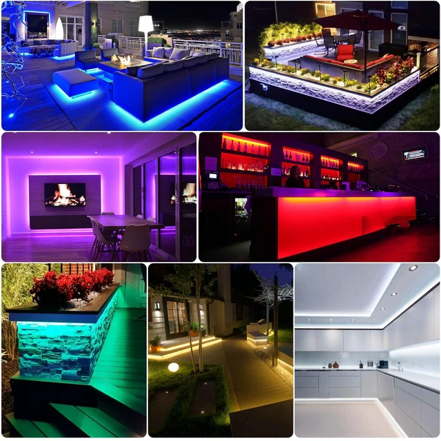 Alt view image 6 of 7 - RGB COB Led Strip Light 32.8FT/10M, 10mm Led Tape Light, Color Changing | 24V5A Power, WiFi/Bluetooth Connect, APP/Remote Control, Music Sync for TV Led Backlight, Home Bedroom Decor