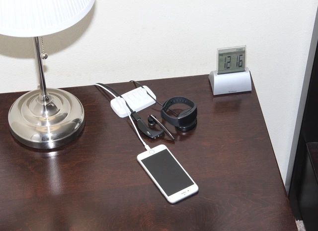 Alt view image 3 of 7 - Heaviest Cable Organizer on the Market! Compact and Weighted Desktop Cord Holder for Desk and Nightstand, Eco-Friendly Silicone, No Bad Smell, Bundled with 4 Reusable Cable Ties! (White)
