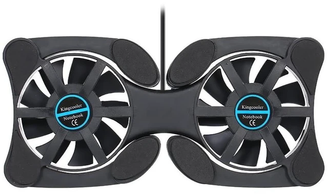 Main image of Mini USB Laptop Cooling Pad with 2 Fans Foldable Portable Cooler for 7-15 Inch Notebook, Adjustable Arms Quiet Use Overheat Prevention