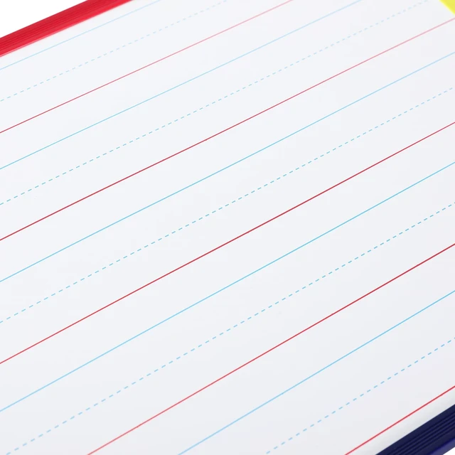 Alt view image 3 of 5 - Dry Erase Board, Magnetic Whiteboard with Lines and Frame, 2-Sided 9" x 12" | Handwriting Lines Front - Blank Back