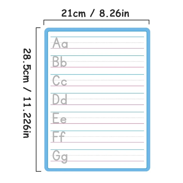 Alt view image 2 of 7 - Double Sided Dry Erase Handwriting Practice Boards Alphabet A-Z and Number 1-10 Tracing Board for Kids Write, Wipe, and Reuse Perfect for Kindergarten and Preschool