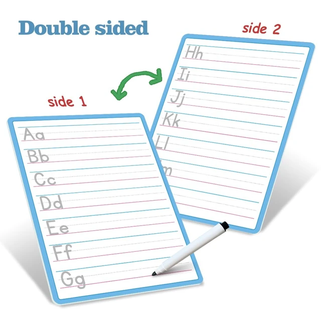 Alt view image 6 of 7 - Double Sided Dry Erase Handwriting Practice Boards Alphabet A-Z and Number 1-10 Tracing Board for Kids Write, Wipe, and Reuse Perfect for Kindergarten and Preschool
