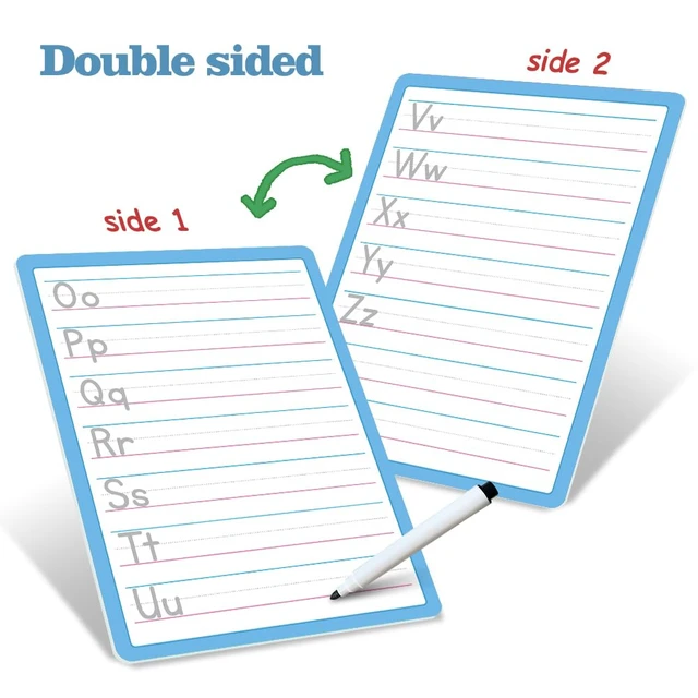 Alt view image 7 of 7 - Double Sided Dry Erase Handwriting Practice Boards Alphabet A-Z and Number 1-10 Tracing Board for Kids Write, Wipe, and Reuse Perfect for Kindergarten and Preschool