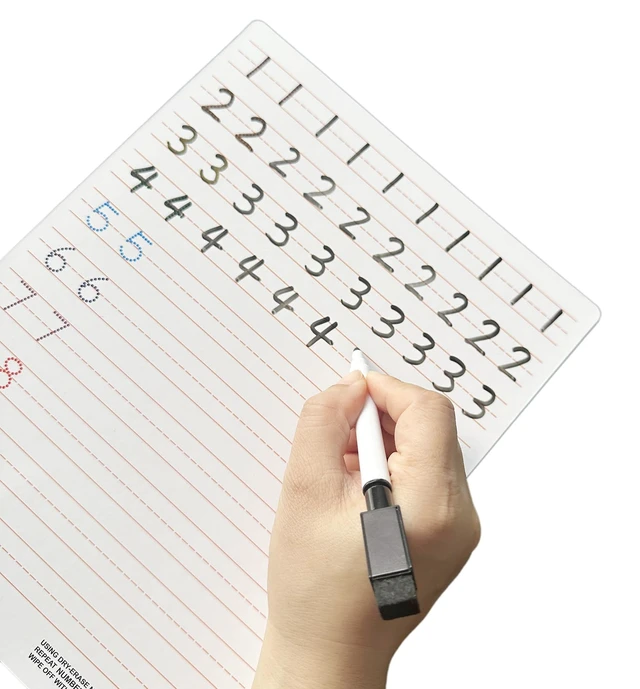 Alt view image 4 of 6 - Dry Erase Alphabet Tracing Board: Letter and Numbers Handwriting Practice for Kids Learning, Reusable Boards for Kindergarten and Preschool