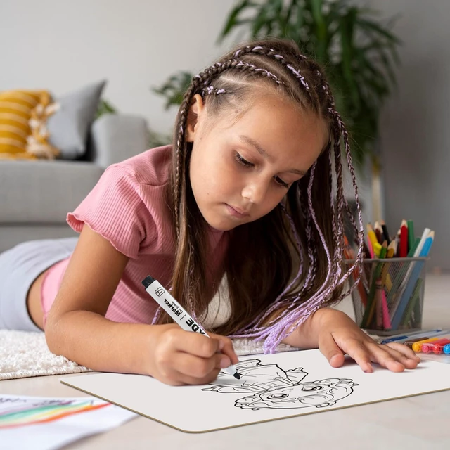 Alt view image 7 of 7 - Set of 24 Dry Erase Boards, Double Sided Small Whiteboards with Lines for Kids, Students, Teacher & Classroom Pack, 9"x12" Mini Individual White Boards Lined for Writing with 24 Markers, 24 Erasers