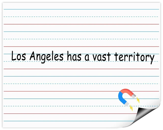 Main image of Magnetic Handwriting Paper Large Magnetic Lined Paper for Whiteboard, 22" x 17" Primary Dry Erase Notebook Poster, Giant Early Writing Page for Classroom, Perfect Teacher Resource for Kids Learning