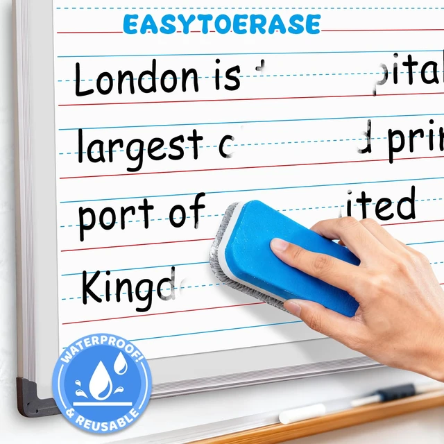 Alt view image 6 of 7 - Magnetic Handwriting Paper Large Magnetic Lined Paper for Whiteboard, 22" x 17" Primary Dry Erase Notebook Poster, Giant Early Writing Page for Classroom, Perfect Teacher Resource for Kids Learning