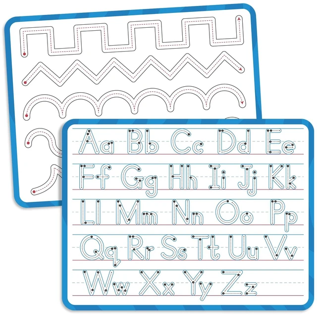Main image of Handwriting Practice Dry Erase Board ABC Tracing for Kids Ages 3-5 | Reusable Whiteboard for Preschool, Kindergarten & Homeschool | Ideal for Early Writing & Pre-K Activities | 9" x 12"