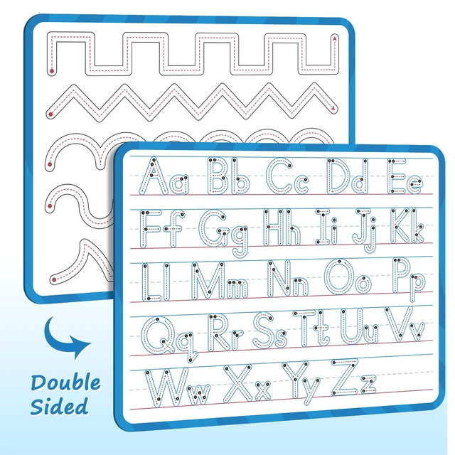 Alt view image 2 of 7 - Handwriting Practice Dry Erase Board ABC Tracing for Kids Ages 3-5 | Reusable Whiteboard for Preschool, Kindergarten & Homeschool | Ideal for Early Writing & Pre-K Activities | 9" x 12"